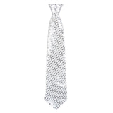 Stropdas pailletten - zilver