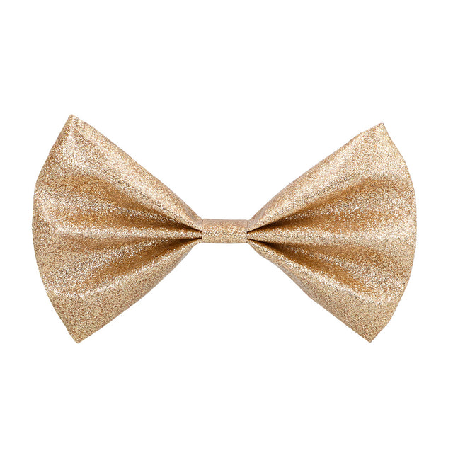 Vlinderdas glitter - 13 cm - goud
