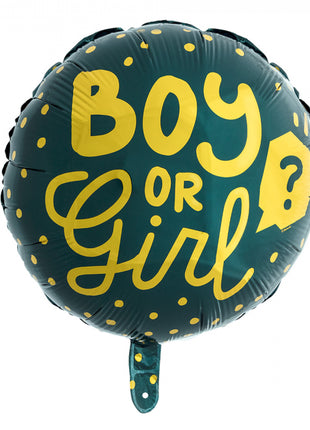 Boy or Girl Foil Balloon round - 45 cm