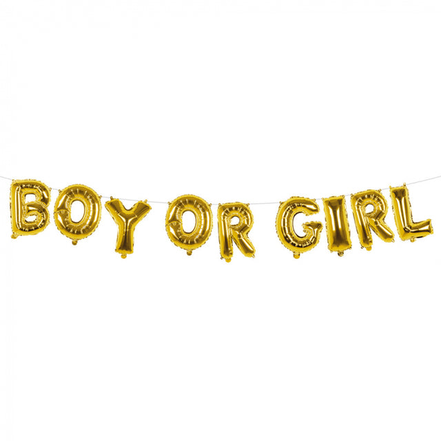 Boy or Girl Folieballon slinger - 4 meter