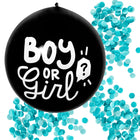 Confettiballon - Boy or Girl - blauwe confetti - 60 cm