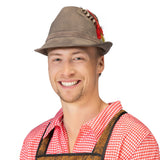 Traditionele Oktoberfest Jagdmeister Tirolerhoed Donkergrijs