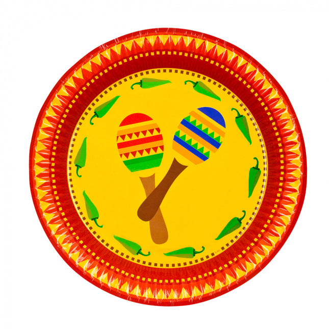 Mexico Papieren bordjes - 10 stuks - 23 cm