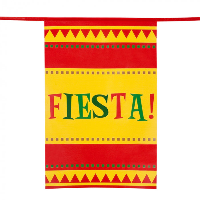 Fiesta Vlaggenlijn / slinger - 10 meter vlaggetjes
