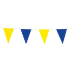 Vlaggenlijn - 10 meter - 20 x 30 cm -  blauw/geel