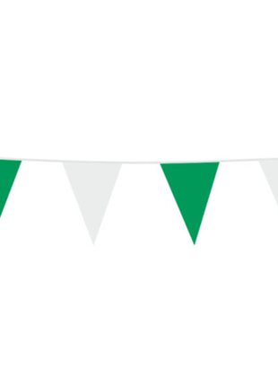 Bunting - 10 meters - 20 x 30 cm - green/white