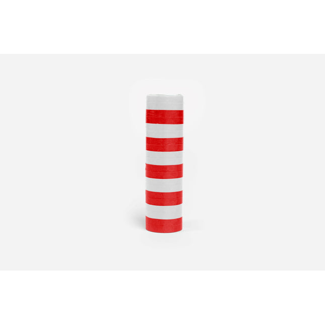 Rol papieren serpentines - 4 meter - rood wit