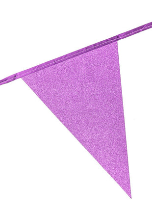 Wimpelkette – 6 Meter – 20 x 30 cm – Glitzerrosa