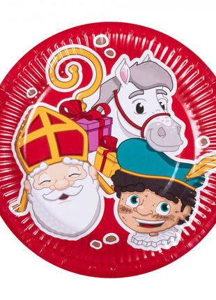 Sinterklaas - Pappteller - 10 Stück - 18 cm