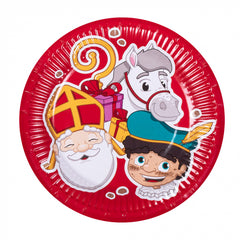 Sinterklaas - Papieren bordjes - 10 stuks - 18 cm