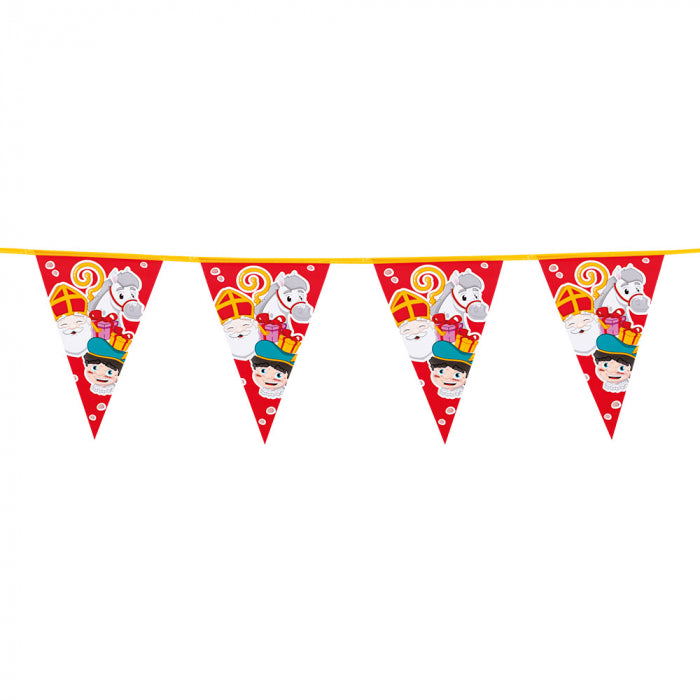 Sinterklaas - Vlaggenlijn / slinger - 6 meter vlaggetjes