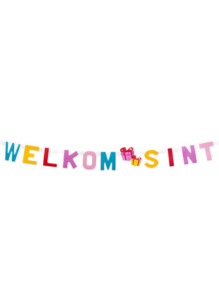 Willkommen Weihnachtsmann - Buchstabengirlande - 150 cm