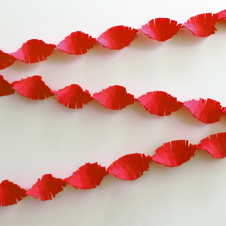 Crêpeslinger - 24 meter - rood - Brandvertragend