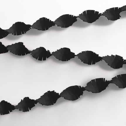 Crêpeslinger - 6 meter - zwart
