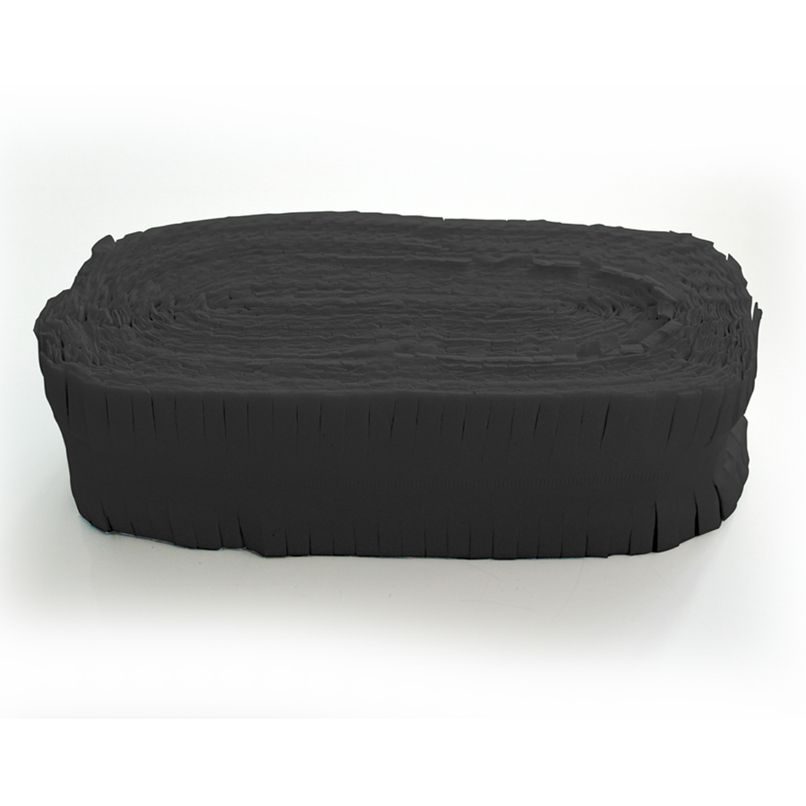 Crêpeslinger - 24 meter - zwart - Brandvertragend