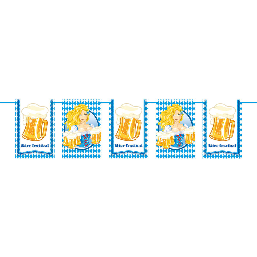 Oktoberfest Bier Festival Bierpullen Vlaggenlijn / slinger - 10 meter vlaggetjes