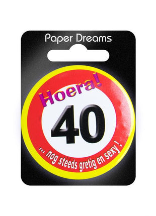 40 years Button - 5.5 cm