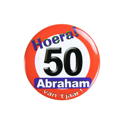 Abraham verkeersbord Button - 5,5 cm