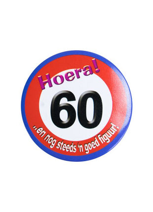 60 jaar Button - 5,5 cm