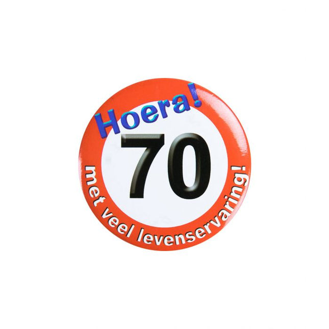 70 jaar Button - 5,5 cm