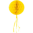 Honeycomb bol - 30 cm - geel