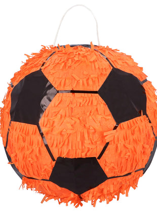 Fußball-Piñata orange (Ø 30 cm)