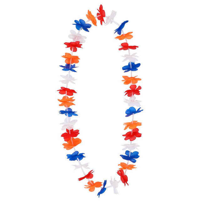 Hawaii krans oranje blauw