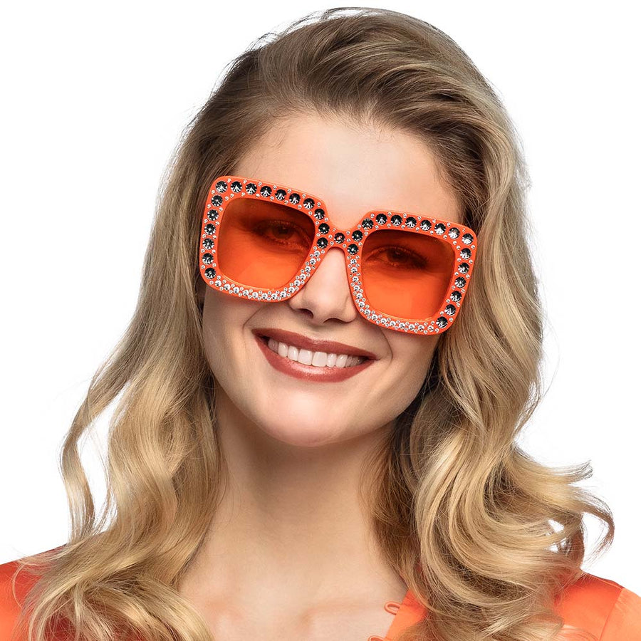 Partybril Bling Bling - oranje