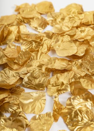 Rozenblaadjes goud metallic (144 stuks)