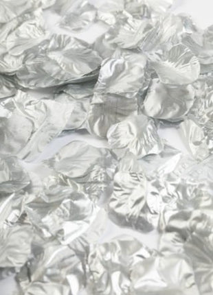 Rose petals silver metallic (144 pieces)