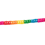 Regenboog Papieren crêpeslinger - 4 meter
