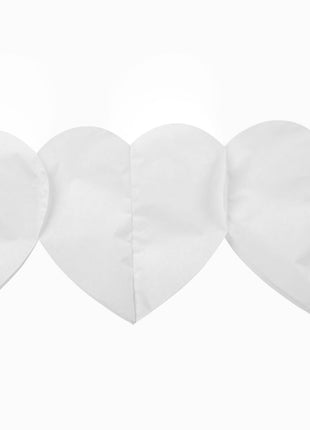 Paper heart garland - 6 meters - white