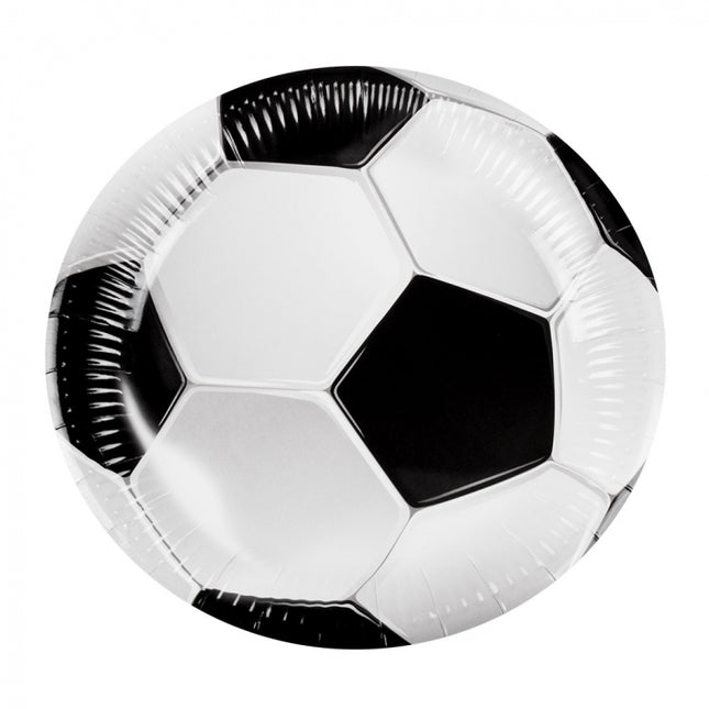 Voetbal Papieren bordjes - 10 stuks - 23 cm