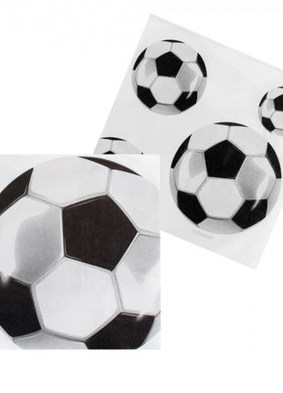 Voetbal Servetten - 20 stuks - 33 x 33 cm