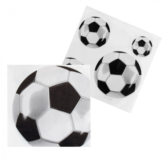 Voetbal Servetten - 20 stuks - 33 x 33 cm