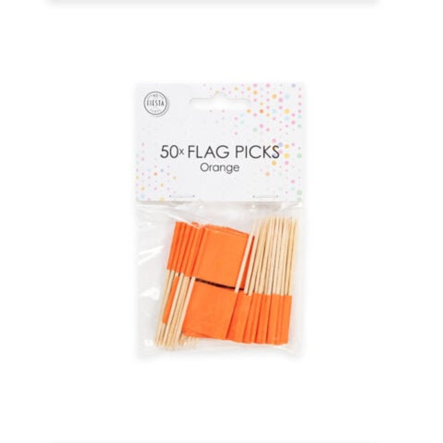 Cocktailprikkers - 50 stuks - oranje