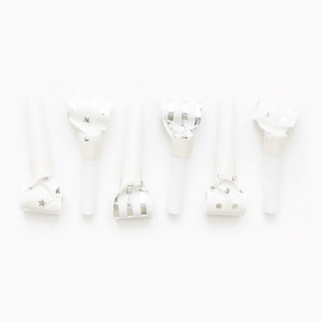 Roltongen - 6 stuks - zilver