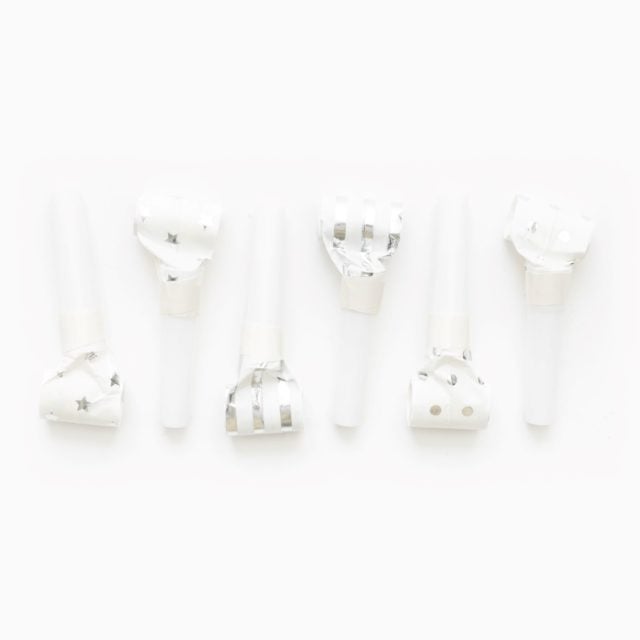 Roltongen - 6 stuks - zilver