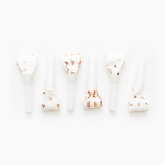 Roltongen - 6 stuks - rosé goud