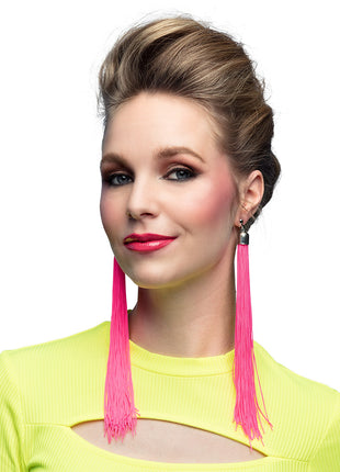 Earrings - Festival neon pink