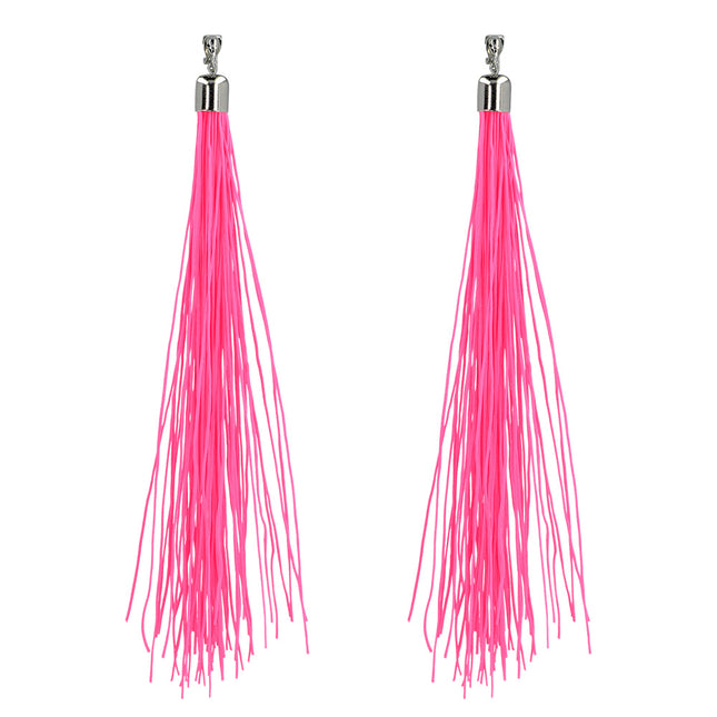 Oorbellen - Festival neon roze