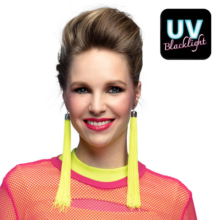 Oorbellen - Festival neon geel