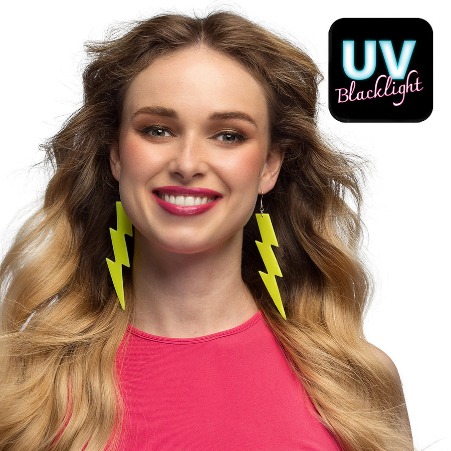 Oorbellen Flash - neon geel