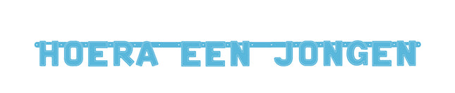 Hoera een jongen - Letterslinger