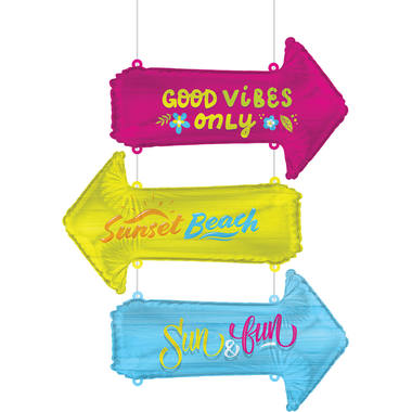 Pijlen Summer Folieballonnen - 3 stuks