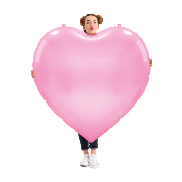 Folieballon XXL hart - 157 cm - roze