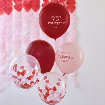 Valentijnsdag ballonnen set - 5 stuks