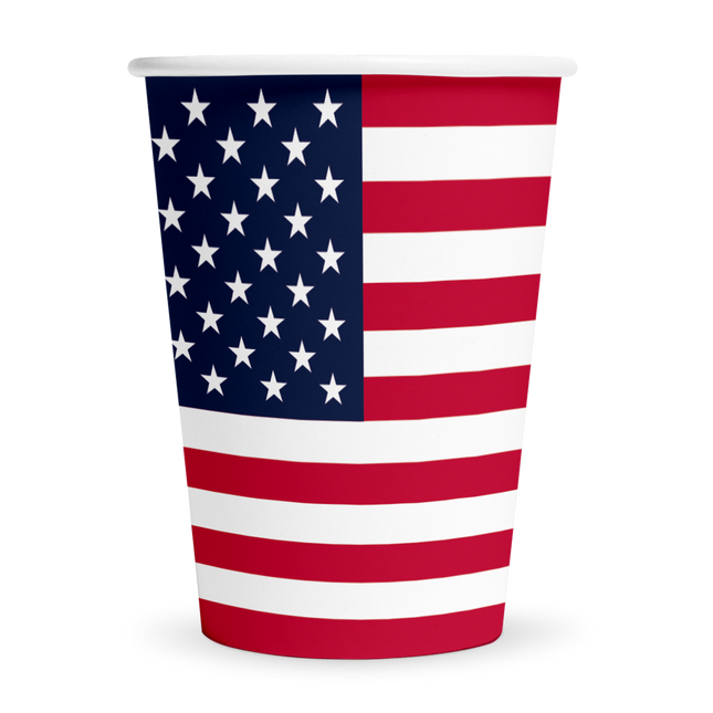 Amerika bekers - 8 stuks