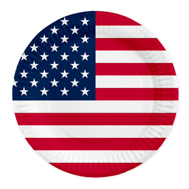 Amerika bordjes - 8 stuks
