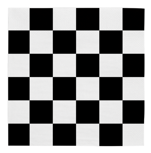 Formule 1 race vlag servetten - 20 stuks